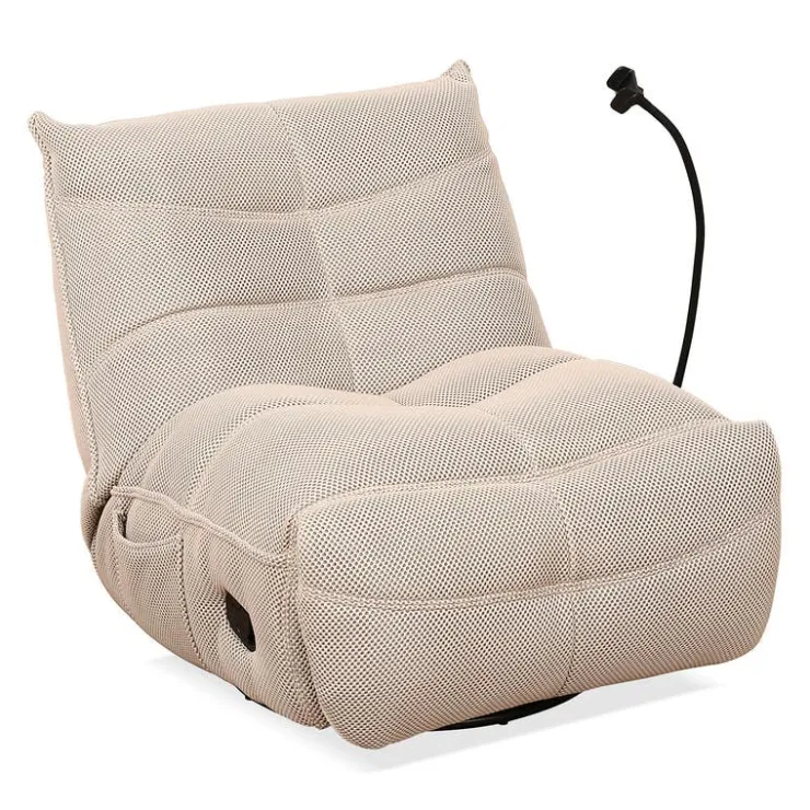 Rocking Recliner with Phone Holder - Beige Outlet