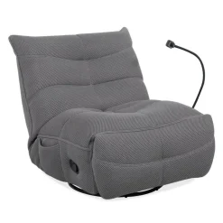 Rocking Recliner with Phone Holder - Grey Sale