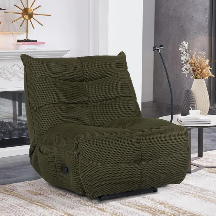 Rocking Recliner with Phone Holder - Green Online