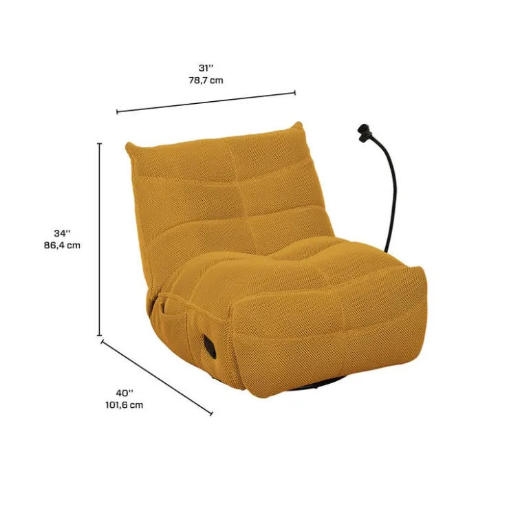 Rocking Recliner with Phone Holder - en Yellow Gold Outlet