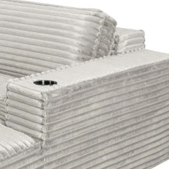 Rolled & Compressed Loveseat in Corduroy Velvet - Beige Online