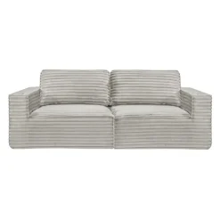 Rolled & Compressed Loveseat in Corduroy Velvet - Beige Online