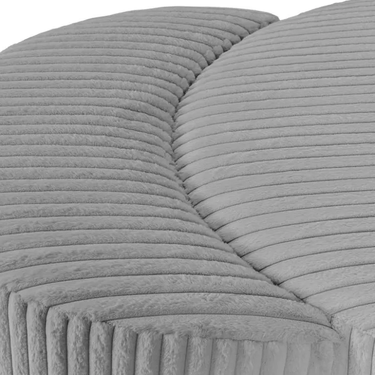 Rolled & Compressed Sealy Corduroy Armchair-in-a-Box with an Ottoman - Grey Outlet
