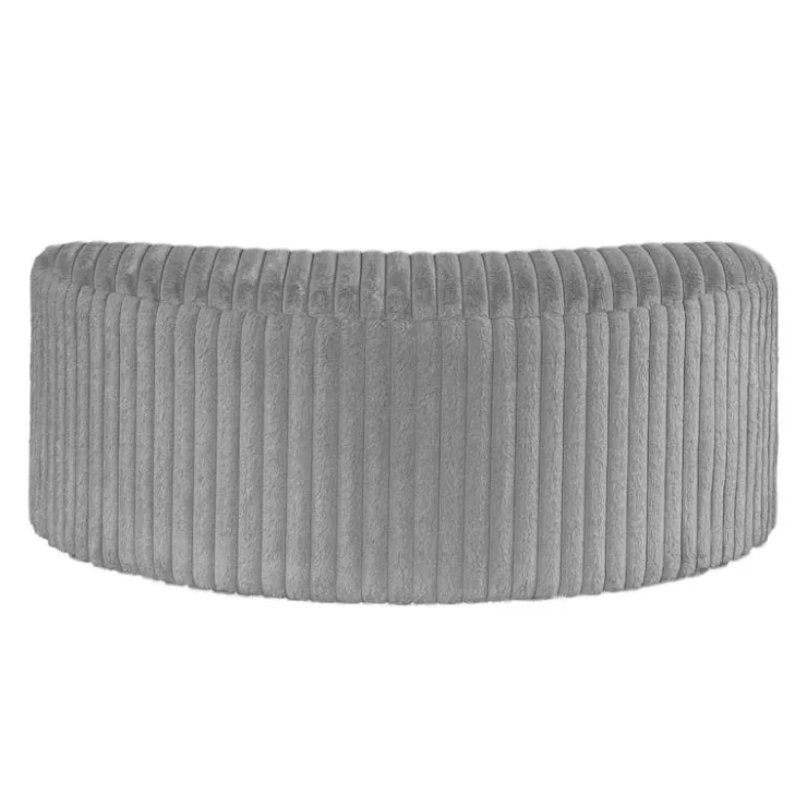 Rolled & Compressed Sealy Corduroy Armchair-in-a-Box with an Ottoman - Grey Outlet
