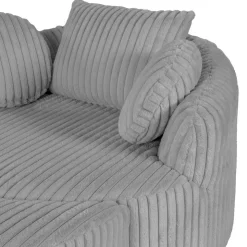 Rolled & Compressed Sealy Corduroy Armchair-in-a-Box with an Ottoman - Grey Outlet