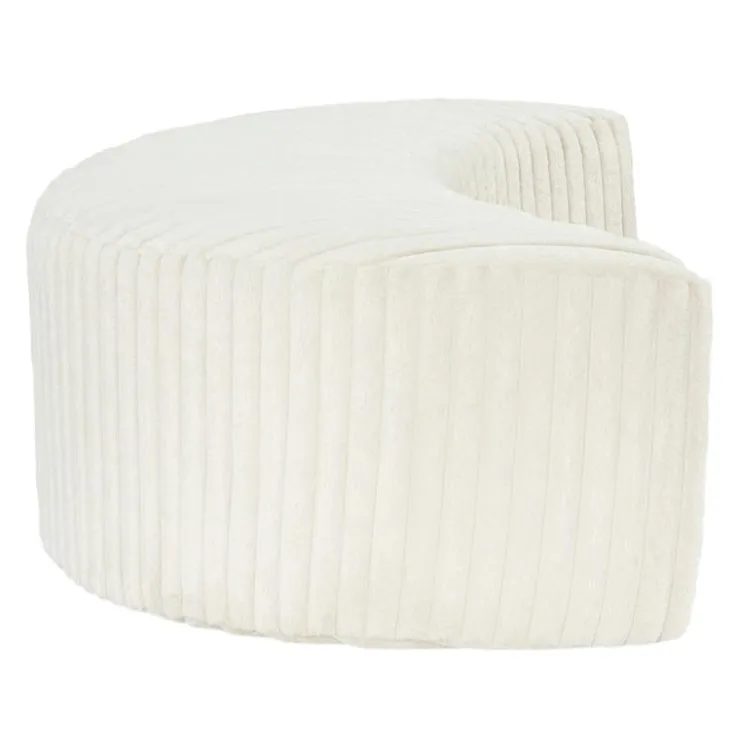 Rolled & Compressed Sealy Corduroy Armchair-in-a-Box with an Ottoman - Cream Beige Discount