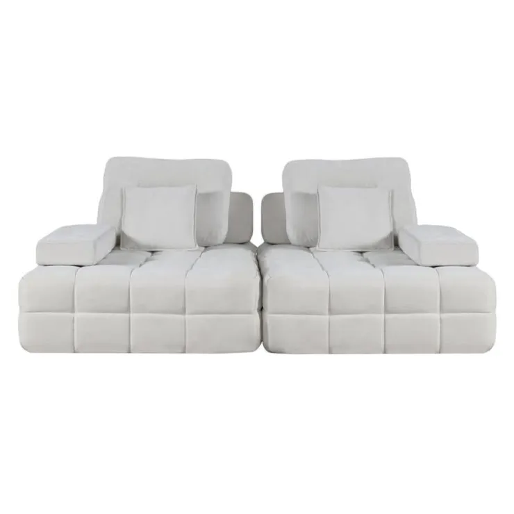 Rolled and Compressed Loveseat-in-a-Box Beige Best