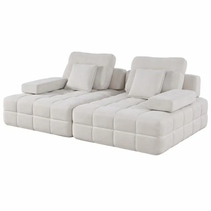 Rolled and Compressed Loveseat-in-a-Box Beige Best