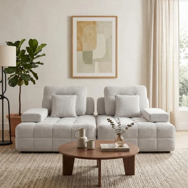 Rolled and Compressed Loveseat-in-a-Box Beige Best