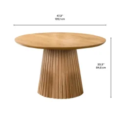Round Dining Table 48" Natural Clearance