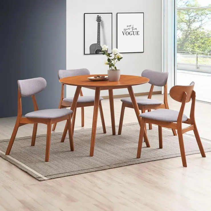 Round Dining Table 42" Brown