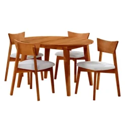 Arboit Poitras Round Extendable Solid Wood Dining Table 48" to 66" - Brown Best