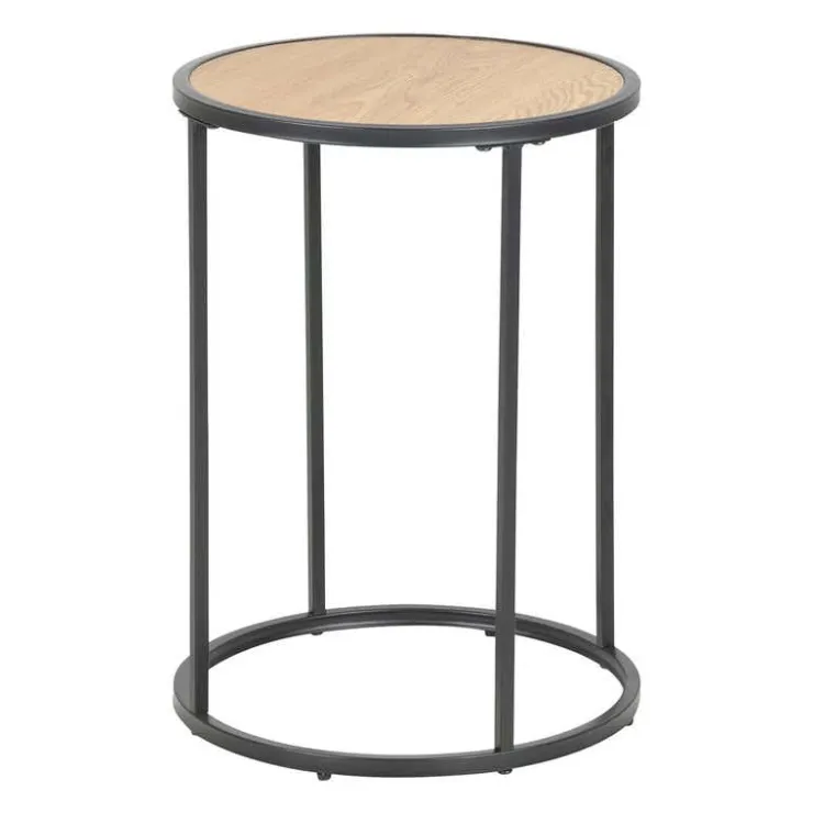 Round lamp table Oak New