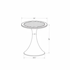 Meubles South Shore Round Outdoor Table Sage Green Outlet