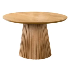 Round Pedestal Dining Table with 2 Chairs - Grey Natural / Light Grey Best