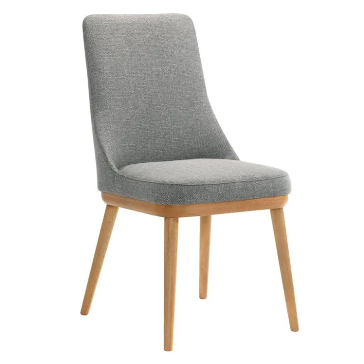 Round Pedestal Dining Table with 4 Chairs - Grey Natural / Light Grey Hot