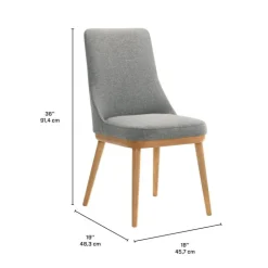 Round Pedestal Dining Table with 4 Chairs - Grey Natural / Light Grey Hot