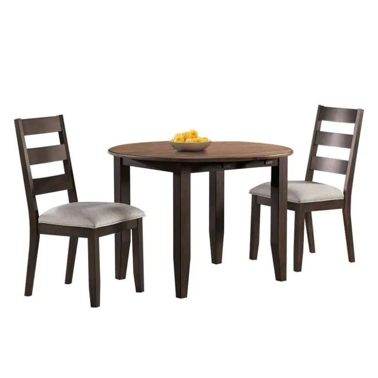 Round table with 2 chairs Brown Sale