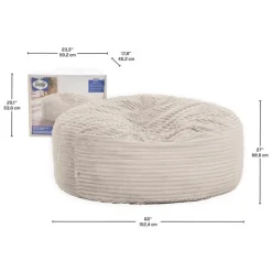 Sealy Corduroy Velvet Bean Bag - Taupe Clearance