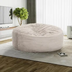 Sealy Corduroy Velvet Bean Bag - Taupe Clearance