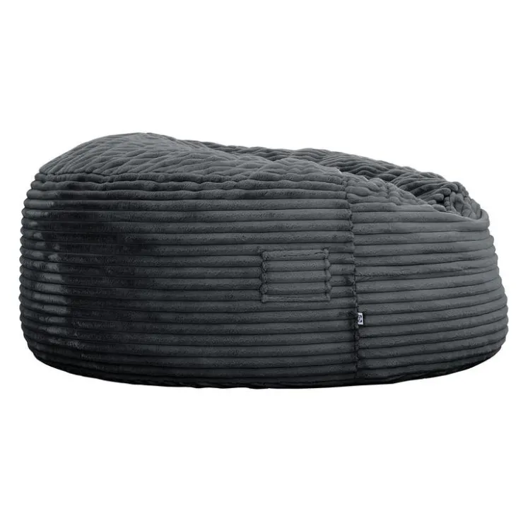 Sealy Corduroy Velvet Bean Bag - Grey Charcoal Outlet