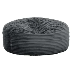 Sealy Corduroy Velvet Bean Bag - Grey Charcoal Outlet