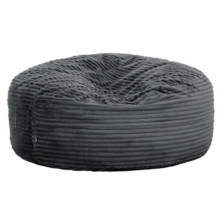 Sealy Corduroy Velvet Bean Bag - Grey Charcoal Outlet
