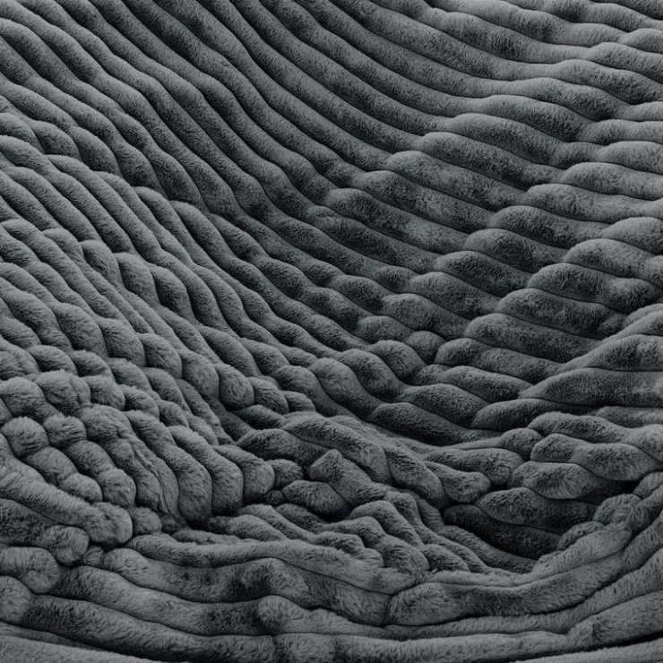 Sealy Corduroy Velvet Bean Bag - Grey Charcoal Outlet
