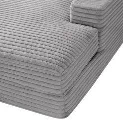 Sealy Corduroy Velvet Chaise - Grey Online