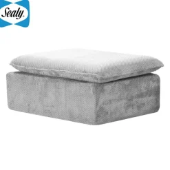 Sealy Rolled and Compressed Foam Ottoman Grey