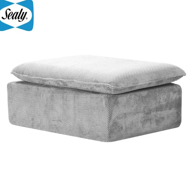 Sealy Rolled and Compressed Foam Ottoman Grey
