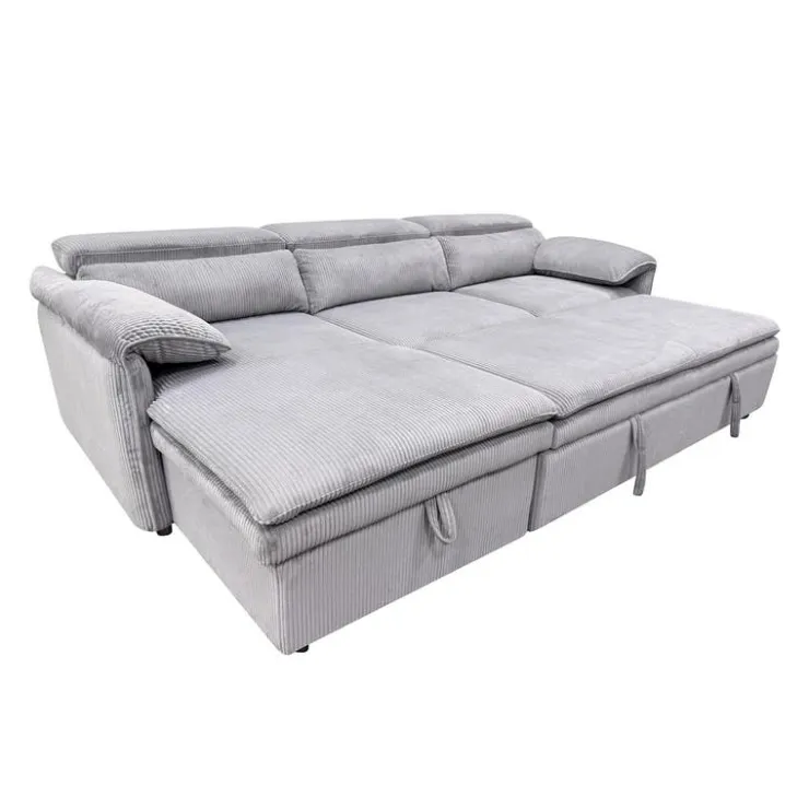 Sectional Bed and a Left-Side Chaise with Storage - Grey Best