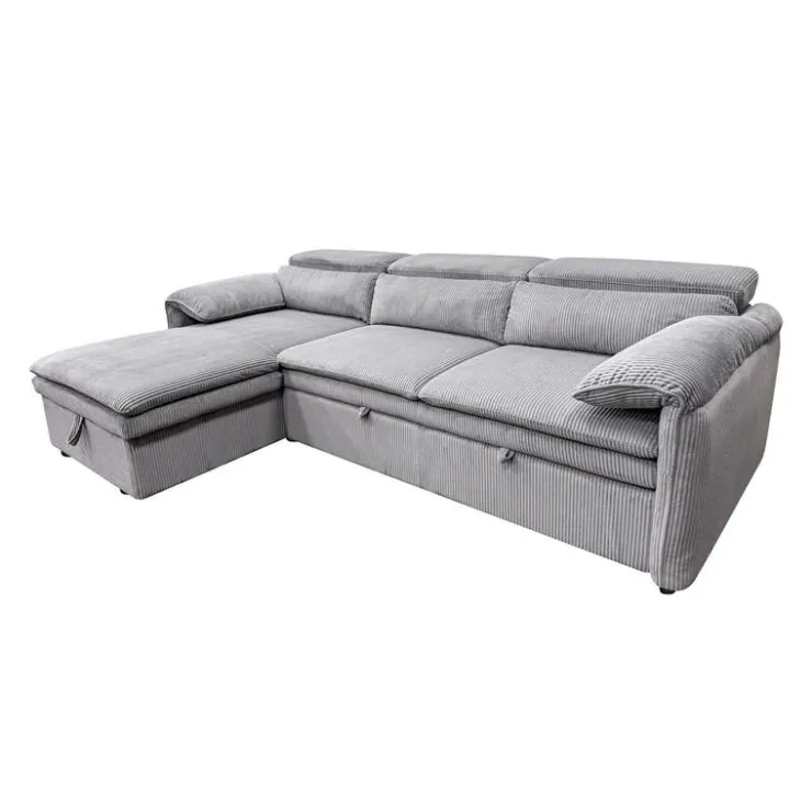 Sectional Bed and a Left-Side Chaise with Storage - Grey Best