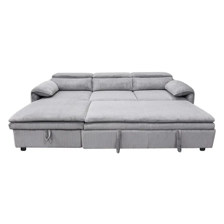 Sectional Bed and a Left-Side Chaise with Storage - Grey Best
