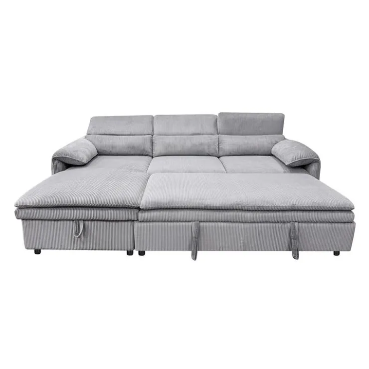 Sectional Bed and a Left-Side Chaise with Storage - Grey Best