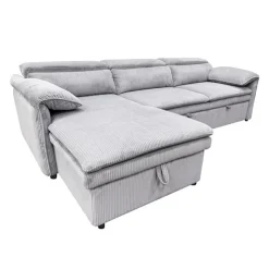 Sectional Bed and a Left-Side Chaise with Storage - Grey Best