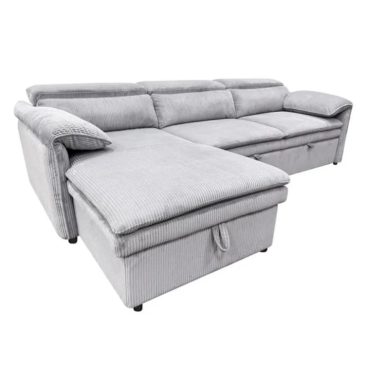 Sectional Bed and a Left-Side Chaise with Storage - Grey Best