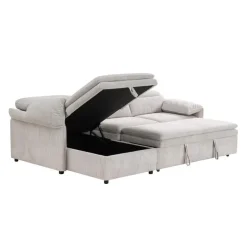 Sectional Bed and a Left-Side Chaise with Storage - Beige Sale