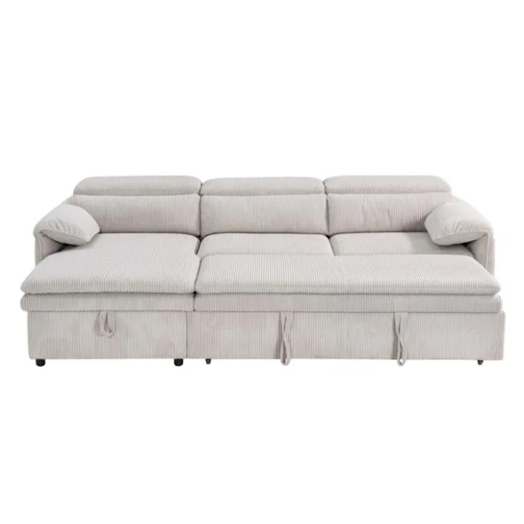 Sectional Bed and a Left-Side Chaise with Storage - Beige Sale