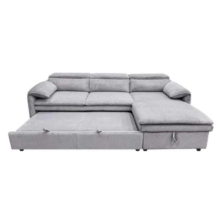 Sectional Bed and a Right-Side Chaise with Storage - Grey Discount