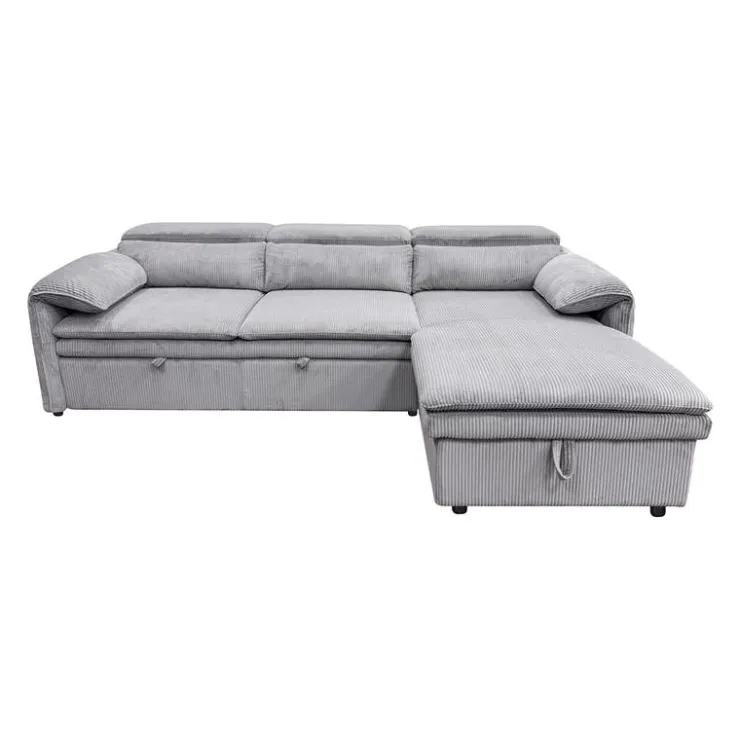 Sectional Bed and a Right-Side Chaise with Storage - Grey Discount