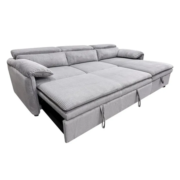 Sectional Bed and a Right-Side Chaise with Storage - Grey Discount
