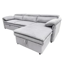 Sectional Bed and a Right-Side Chaise with Storage - Grey Discount