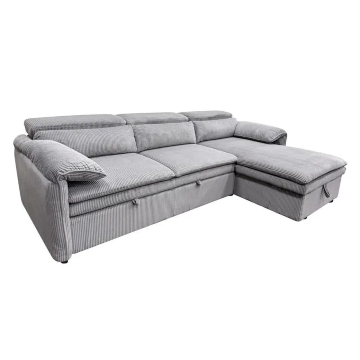 Sectional Bed and a Right-Side Chaise with Storage - Grey Discount