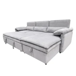 Sectional Bed and a Right-Side Chaise with Storage - Grey Discount
