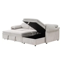 Sectional Bed and a Right-Side Chaise with Storage - Beige Clearance