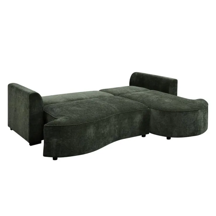 Sectional Bed with Chaise and Storage Green New