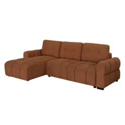 Sectional Bed with Left-Facing Chaise and Storage - Terracotta Rust Hot