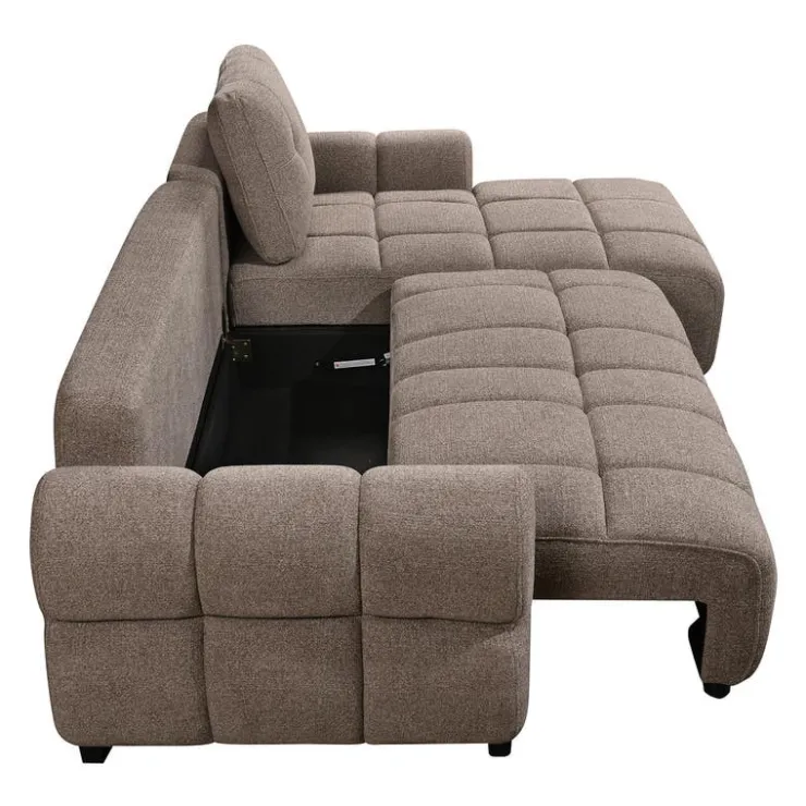 Sectional Bed with Right-Facing Chaise and Storage - Grey Discount
