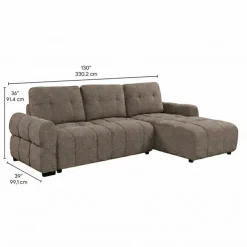 Sectional Bed with Right-Facing Chaise and Storage - Grey Discount